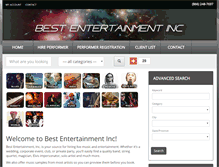 Tablet Screenshot of bestliveentertainment.com